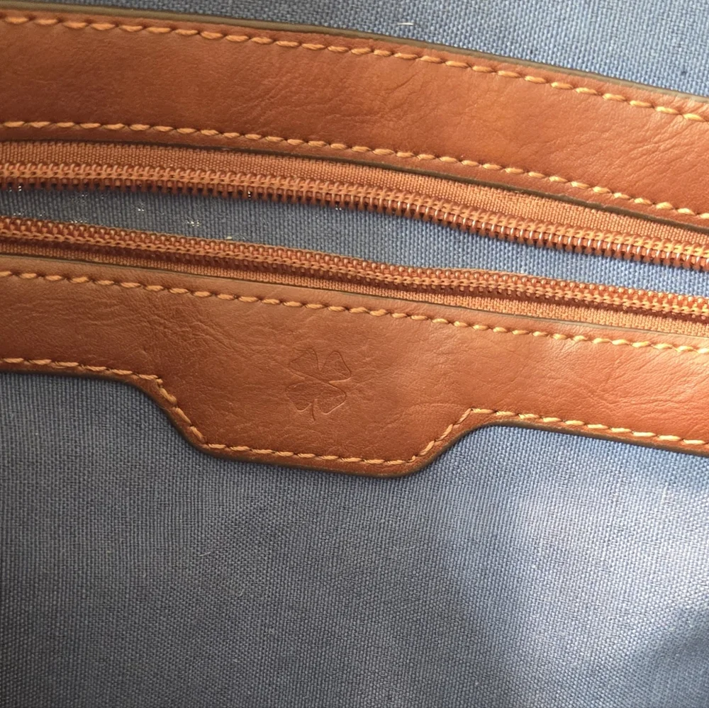 Lucky Brand Woven Straw Shoulder Bag with charm Magnetic closure Tote - Picture 7 of 9